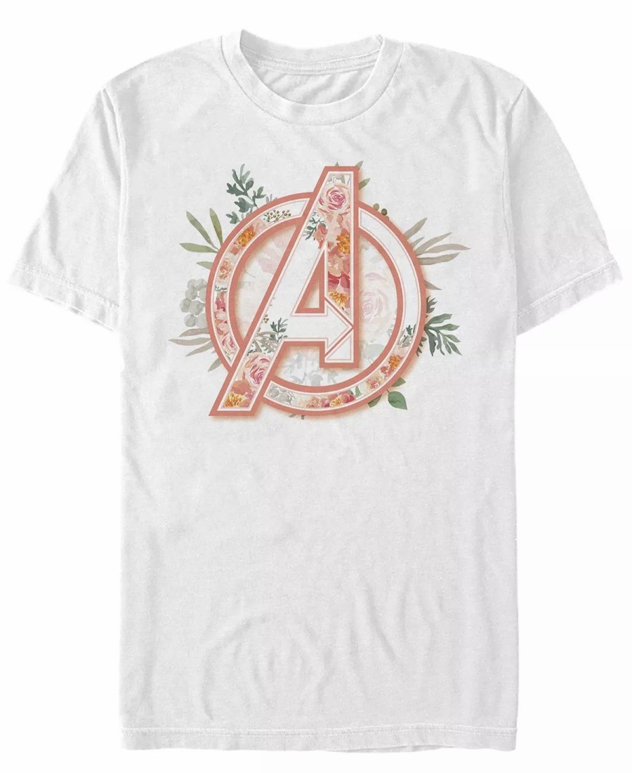 * Fifth Sun Men'S Avenger Floral Short Sleeve Crew T-Shirt White New