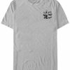 * Fifth Sun Men'S Vintage-Like Line Jaqgus Short Sleeve Crew T-Shirt Silver Clearance