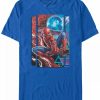 * Fifth Sun Marvel Men'S Spider-Man Far From Home Mysterio Mash Up, Short Sleeve T-Shirt Royal Clearance