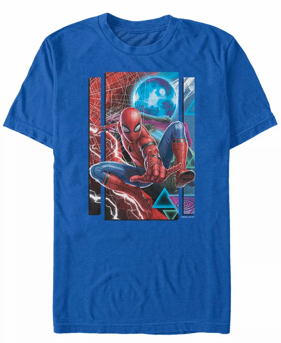 * Fifth Sun Marvel Men'S Spider-Man Far From Home Mysterio Mash Up, Short Sleeve T-Shirt Royal Clearance