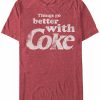 * Fifth Sun Men'S Better With Coke Short Sleeve T- Shirt Red Hot