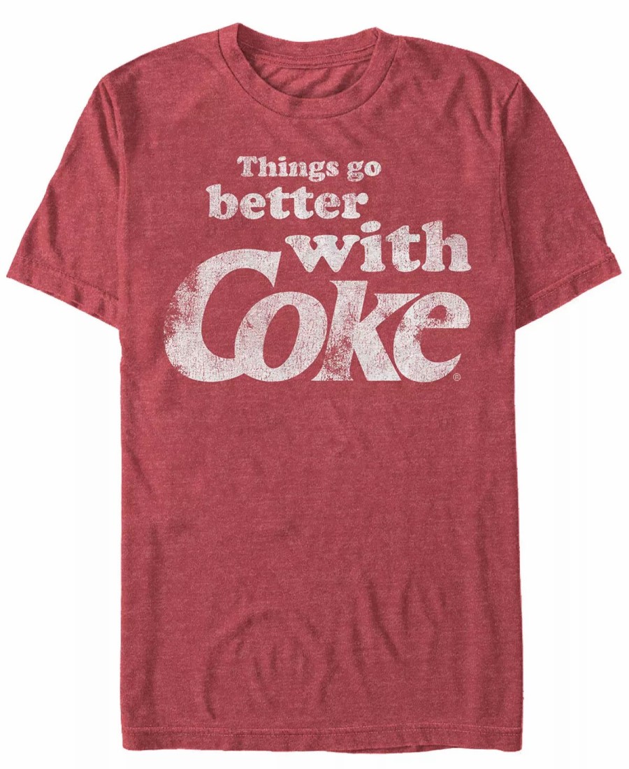 * Fifth Sun Men'S Better With Coke Short Sleeve T- Shirt Red Hot