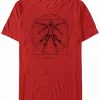 * Fifth Sun Men'S Vitruvian Spider Short Sleeve Crew T-Shirt Red Clearance