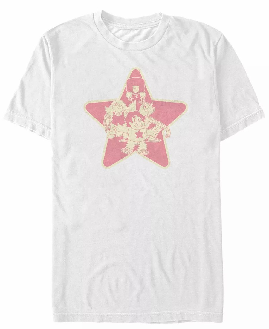 * Fifth Sun Men'S Steven Universe Star Group Logo Short Sleeve T- Shirt White New