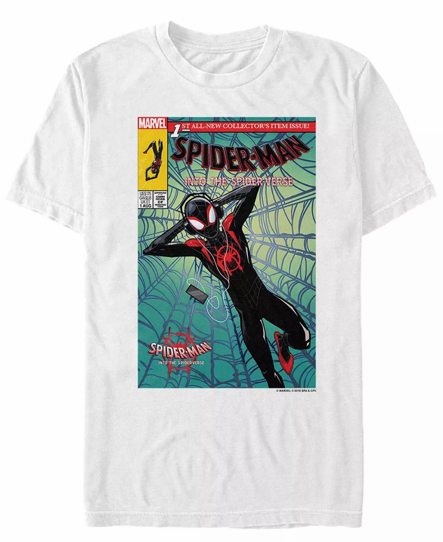 * Fifth Sun Marvel Men'S Spider-Man Into The Spiderverse Comic Style Spidey Chill Time Short Sleeve T-Shirt White Wholesale