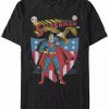 * Fifth Sun Dc Men'S Superman Classic Comic Cover Short Sleeve T-Shirt Black New