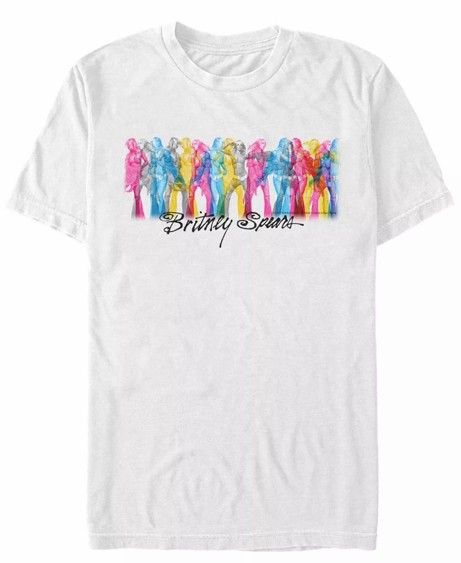 * Fifth Sun Britney Spears Men'S Rainbow Dancer Short Sleeve T-Shirt White Best