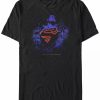 * Fifth Sun Dc Men'S Superman Neon Chest Logo Short Sleeve T-Shirt Black Wholesale