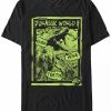 * Fifth Sun Jurassic World Fallen Kingdom Men'S T-Rex Neon Green Poster Short Sleeve T-Shirt Black New