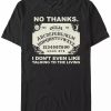 * Fifth Sun Men'S No Thanks Short Sleeve Crew T-Shirt Black Online