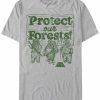 * Fifth Sun Men'S Protect Our Forest Short Sleeve Crew T-Shirt Silver New