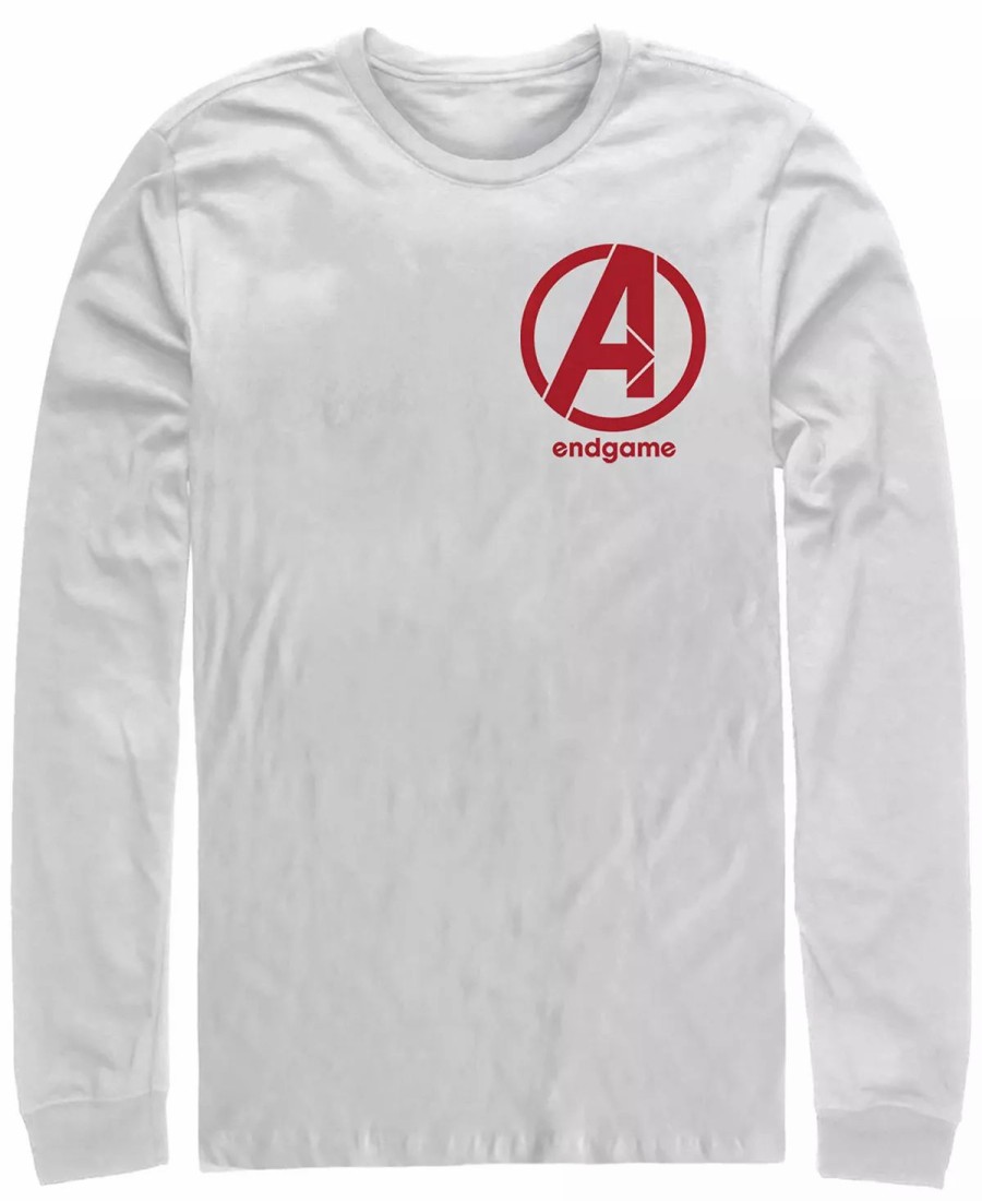 * Fifth Sun Marvel Men'S Avengers Endgame Left Chest Logo, Long Sleeve T-Shirt White Online