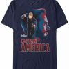 * Fifth Sun Marvel Men'S Avengers Infinity War Captain America Pop Art Posed Profile Short Sleeve T-Shirt Navy Online