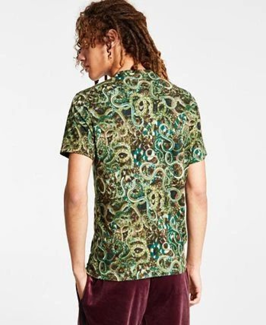 * Inc International Concepts .N.C. International Concepts Men'S Snake Graphic T-Shirt, Created For Macy'S Green Tea Leaf Best