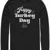 * Fifth Sun Men'S Friends Turkey Day Long Sleeves T-Shirt Black Hot