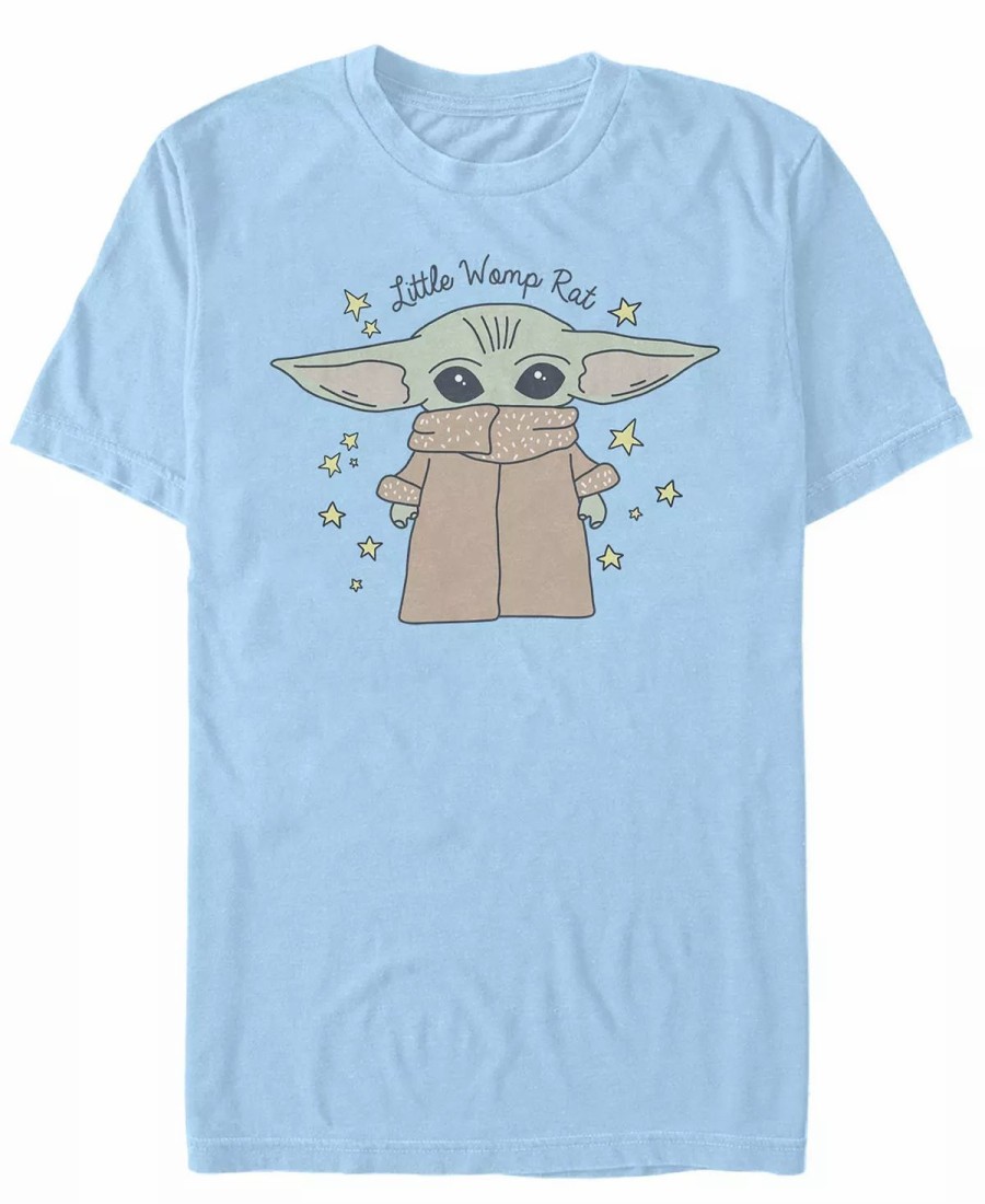 * Fifth Sun Men'S Womp Rat Short Sleeve Crew T-Shirt Light Blue New