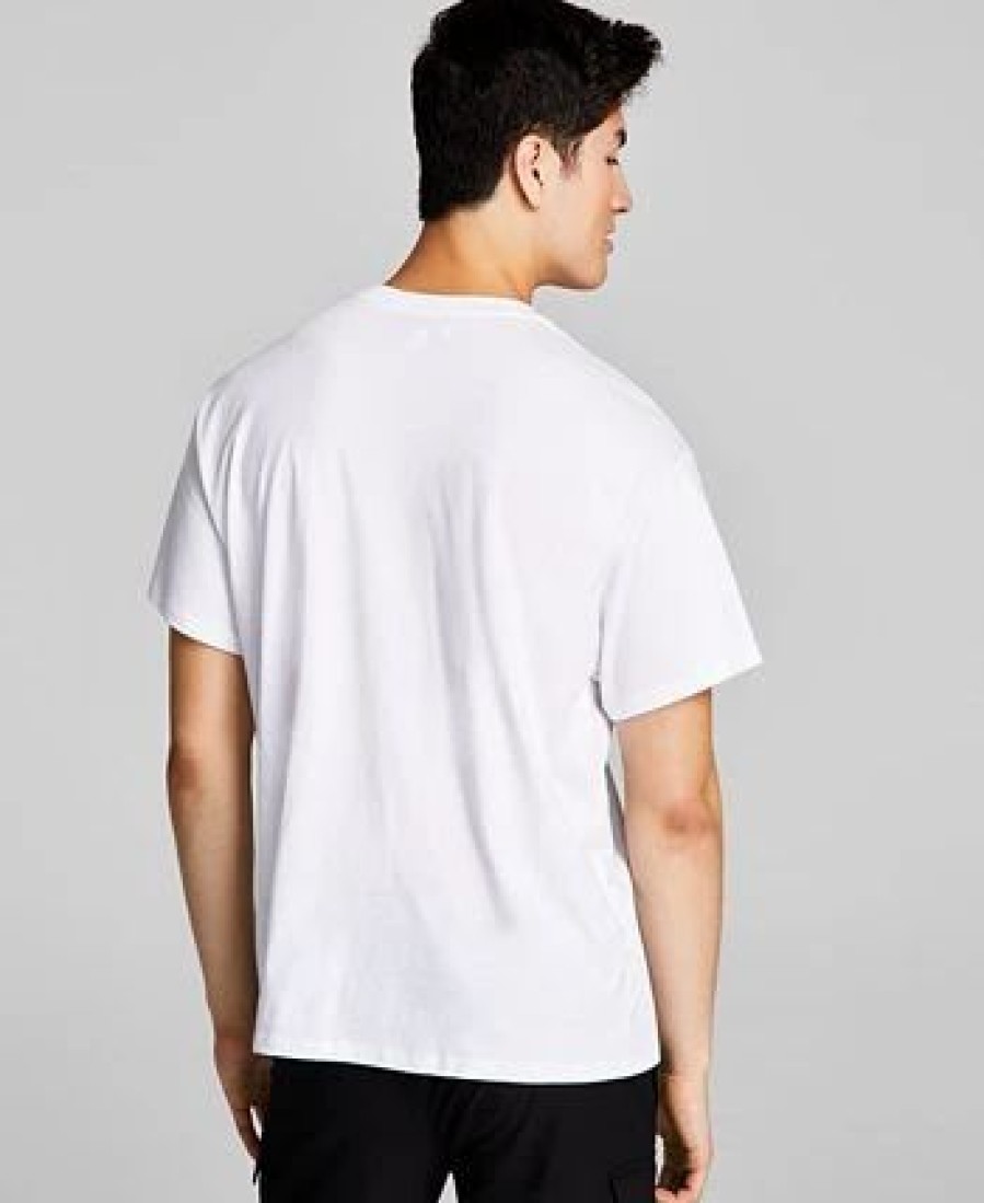 * And Now This Men'S Oversized-Fit Embroidered T-Shirt London Hot