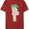 * Fifth Sun Men'S Large Ferb Short Sleeve Crew T-Shirt Red New