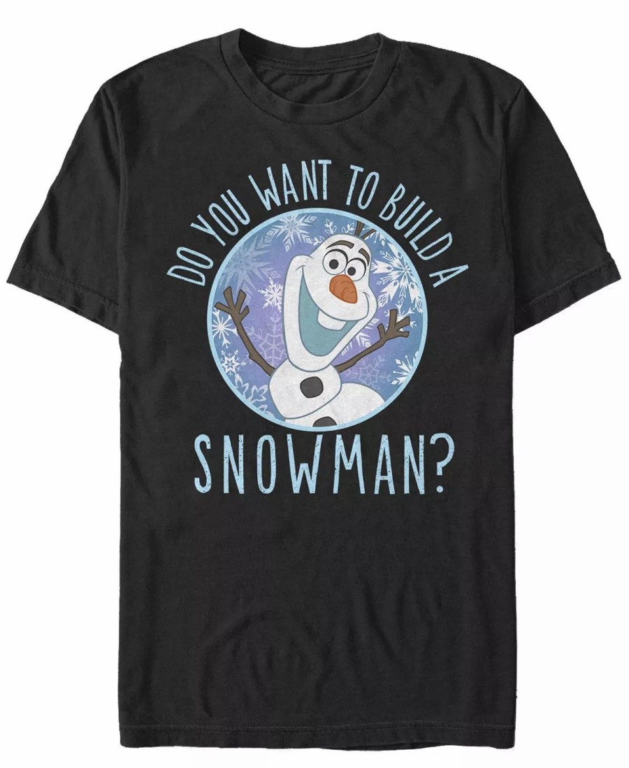 * Fifth Sun Men'S Build Snowman Short Sleeve Crew T-Shirt Black Best